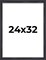 Shadow Box 1.5" Depth Black Picture Frame - UV Acrylic, Backing, Hanging Hardware